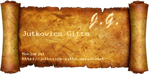 Jutkovics Gitta névjegykártya